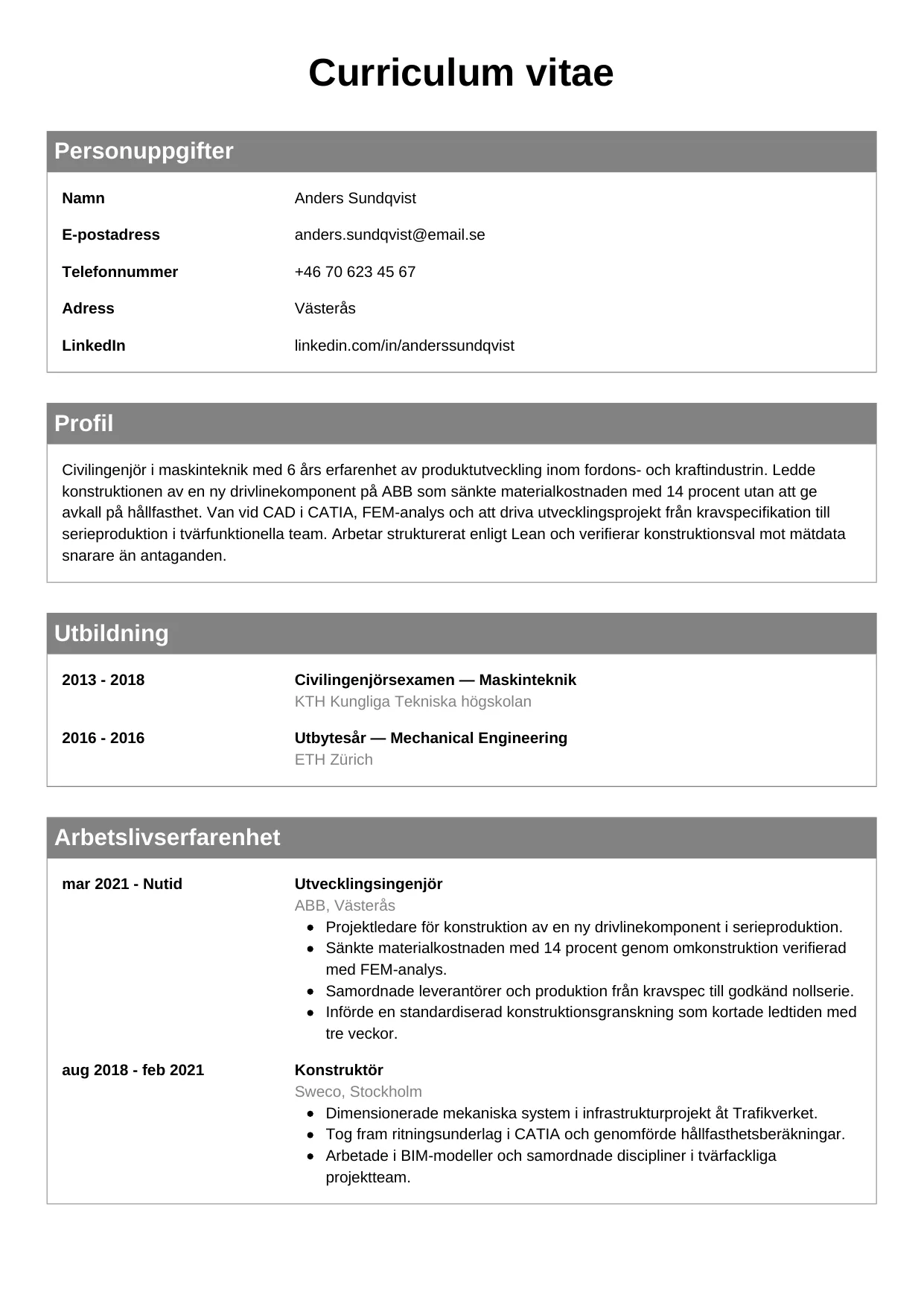 Enkla för Civilingenjör