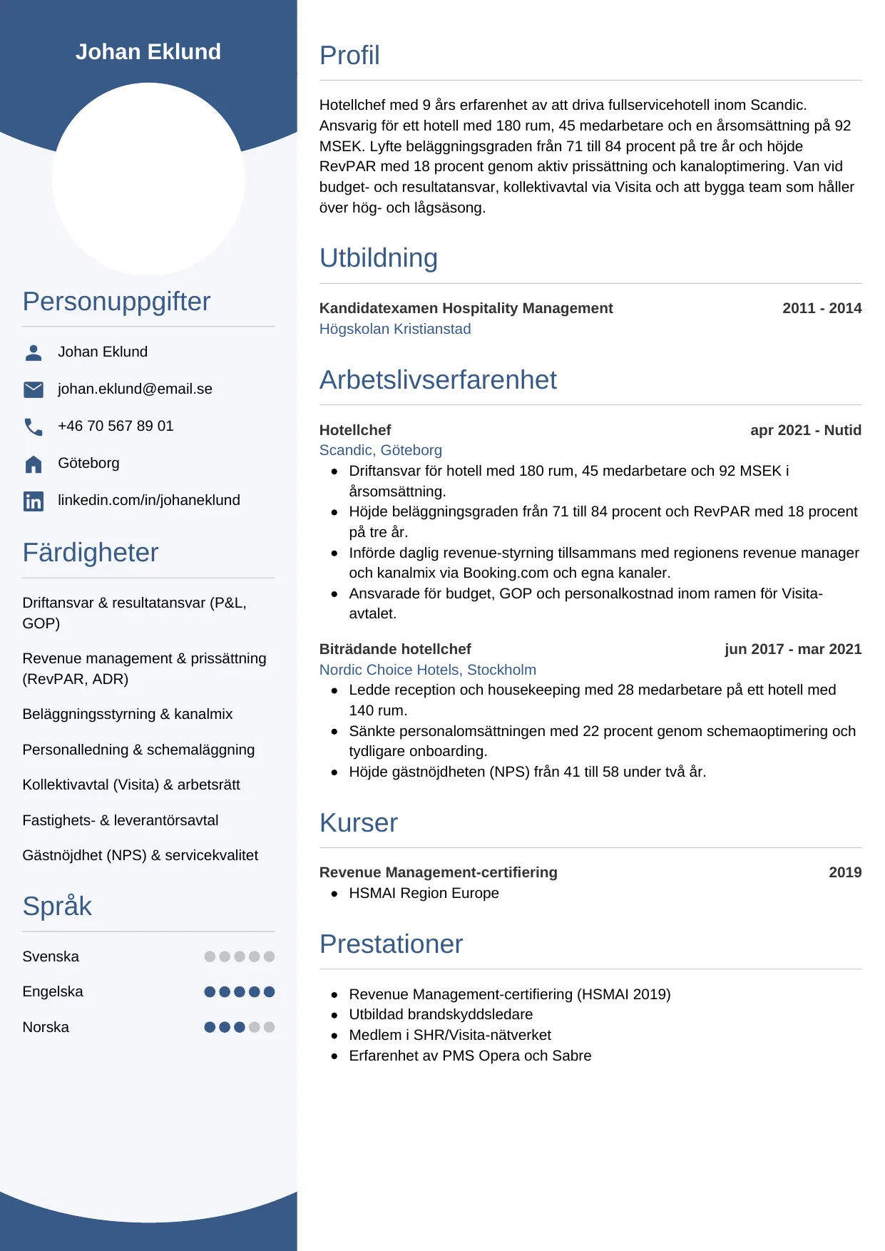CV-mall Cirkulär — gratis CV-mall för din ansökan