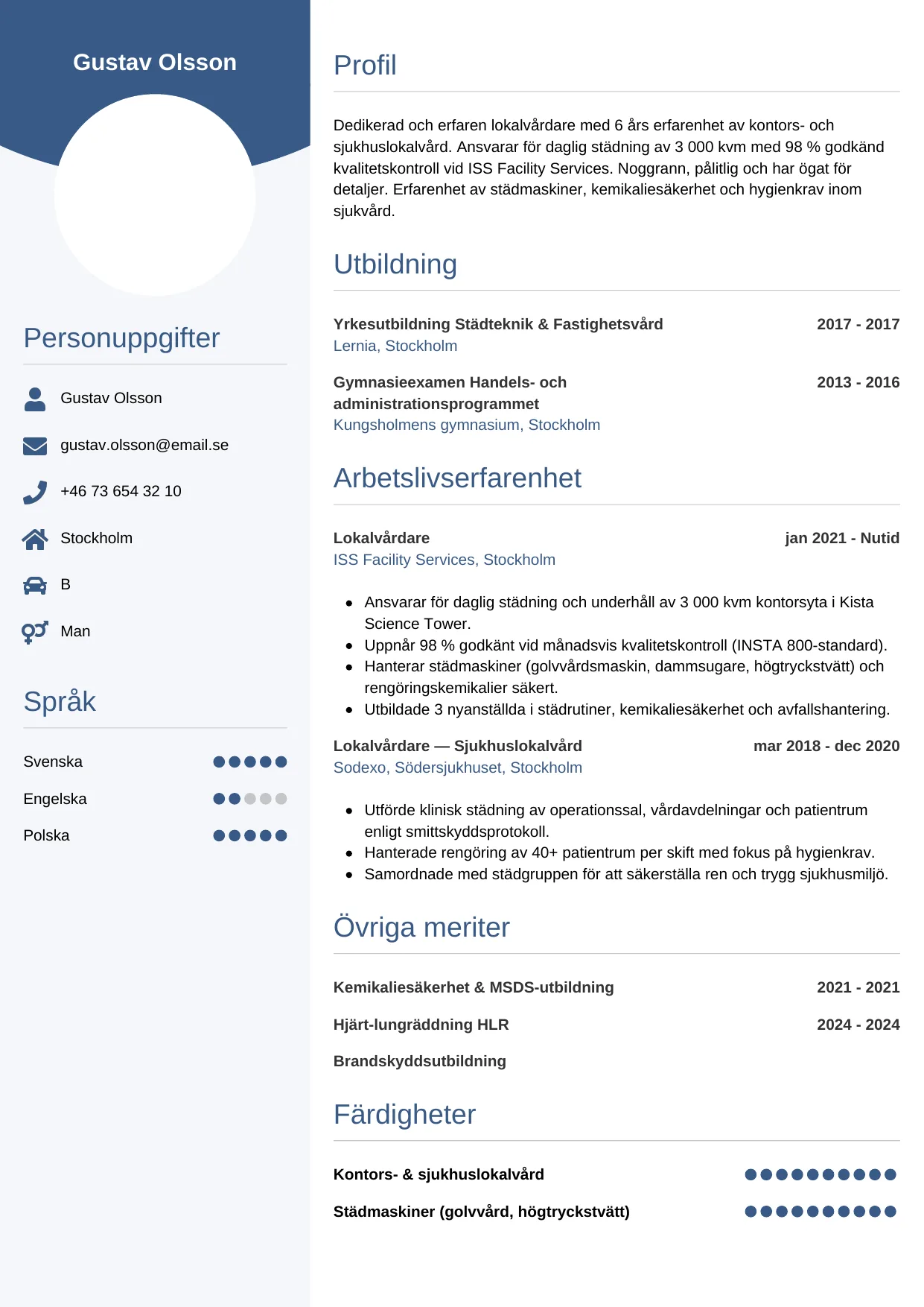 CV-mall Cirkulär — gratis CV-mall för din ansökan