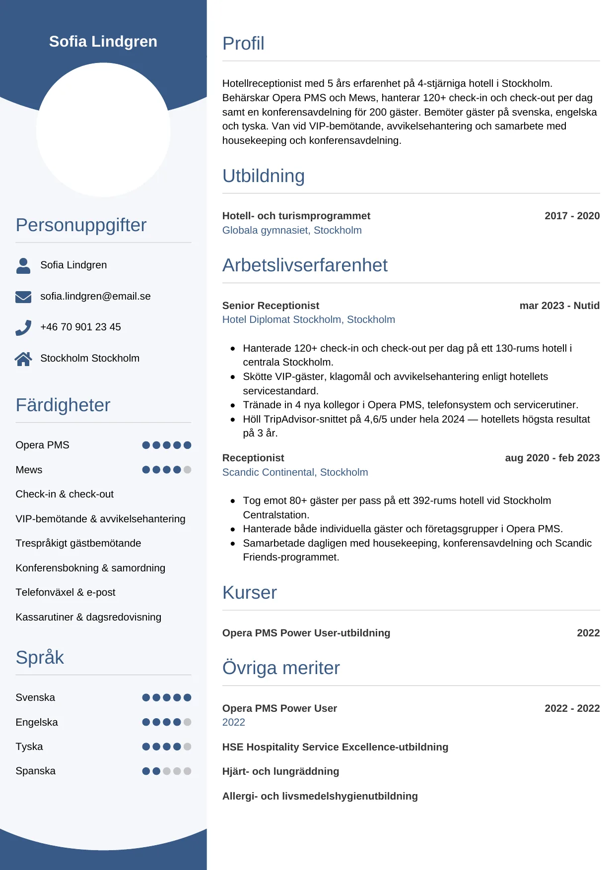 CV-mall Cirkulär — gratis CV-mall för din ansökan