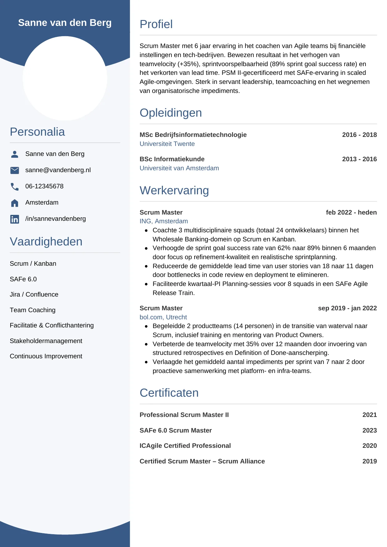 CV-mall Cirkulär — gratis CV-mall för din ansökan