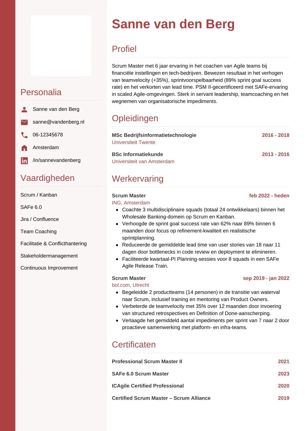 CV-mall Vertikal — gratis CV-mall för din ansökan