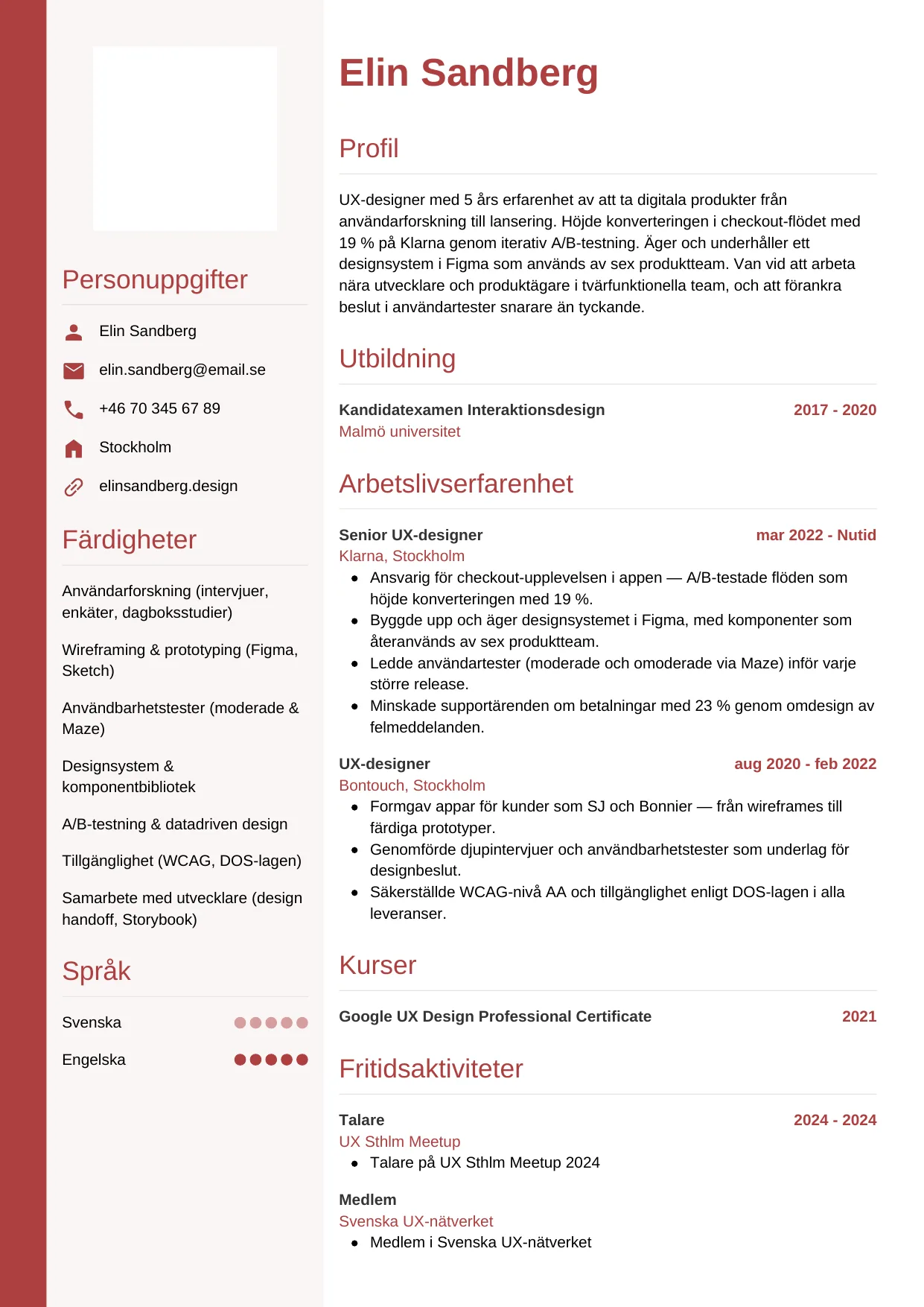Professionella för UX-designer