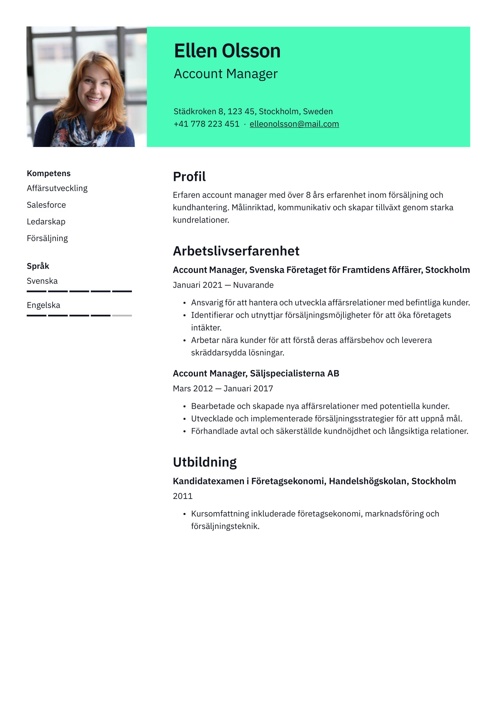 CV Account manager 1